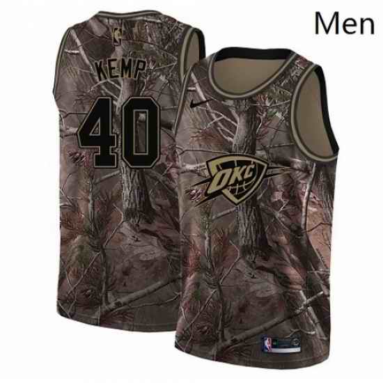 Mens Nike Oklahoma City Thunder 40 Shawn Kemp Swingman Camo Realtree Collection NBA Jersey